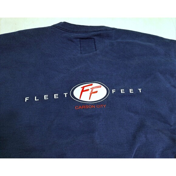Fleet Feet Running Club Vintage Russell Sweatshirt Sweater Blue Large Carson - Picture 6 of 11